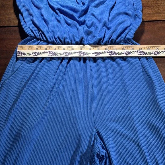 Gilli One Piece Cropped Wide Leg Jumper Sz Medium. Royal Blue - Picture 8 of 10